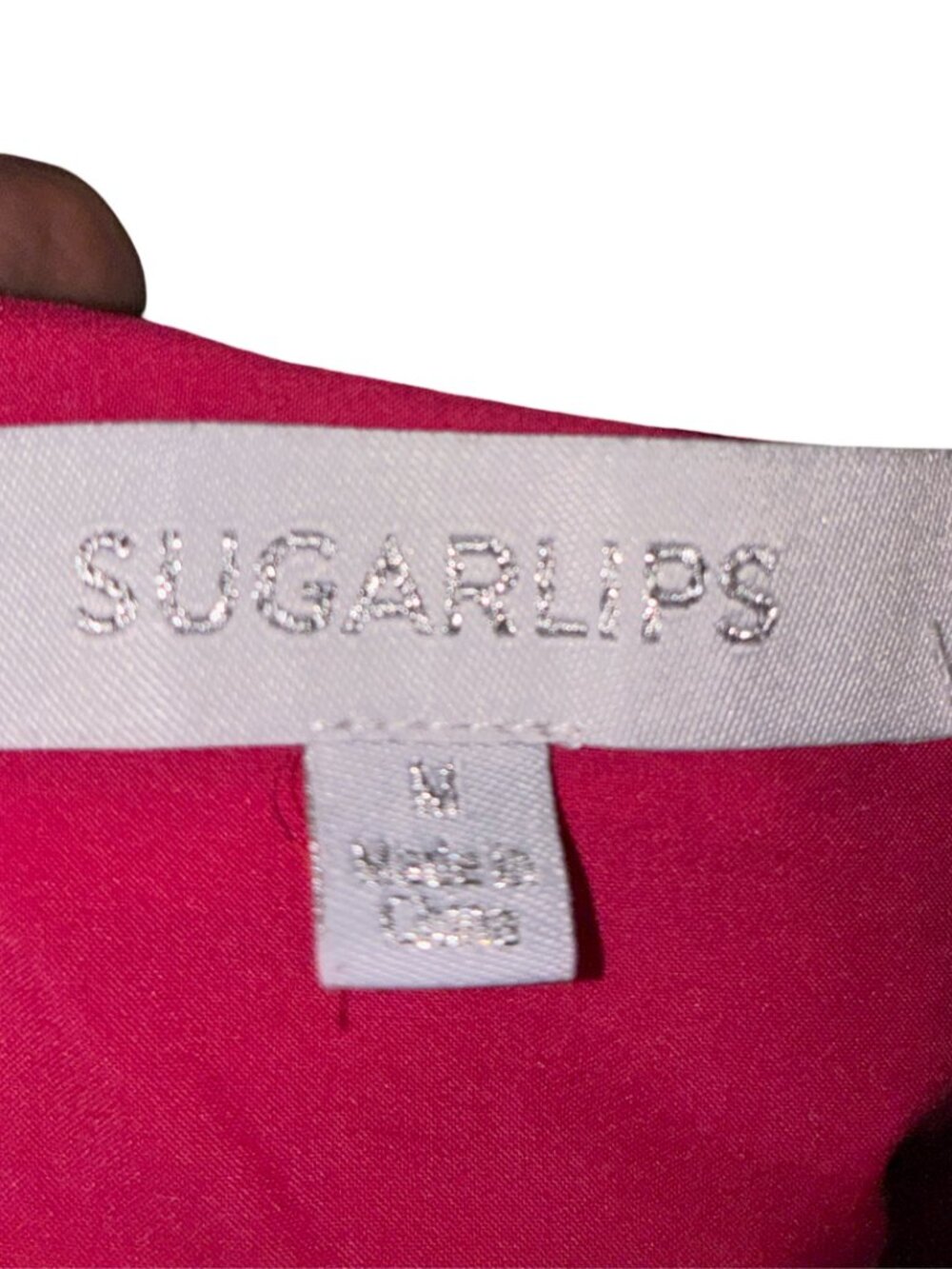 Sz.M*Sugar Lips*Hot Pink Cropped Halter-Top--Back Zipper - Picture 4 of 4